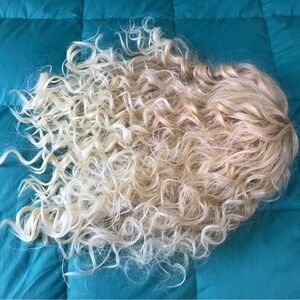 Curly Long Blonde Wig